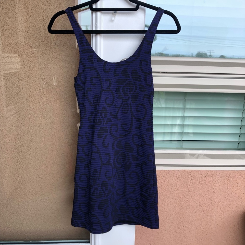 Free People purple floral boho bodycon dress